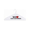 18" White Printed Caped Hanger,14.5 Gauge-500/Box