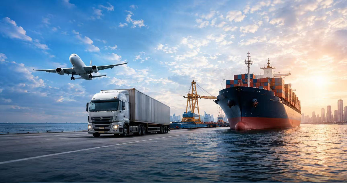 Global logistics by air sea and road